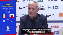 'Why not beat the record?' - France reveal half-time chat