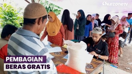 Pembagian Beras Gratis Diserbu Warga Mandailing Natal