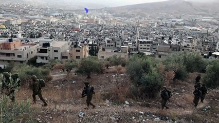 انتشار لجنود إسرائيليين في مخيم بلاطة للاجئين في الضفة الغربية