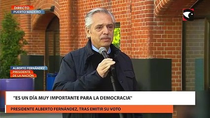 Alberto Fernández, "Es un día muy importante para la democracia"