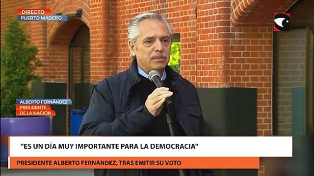 Alberto Fernández, Es un día muy importante para la democracia