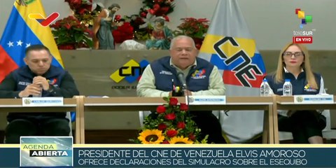 Presidente del CNE confirma transparencia del simulacro electoral venezolano sobre el Esequibo