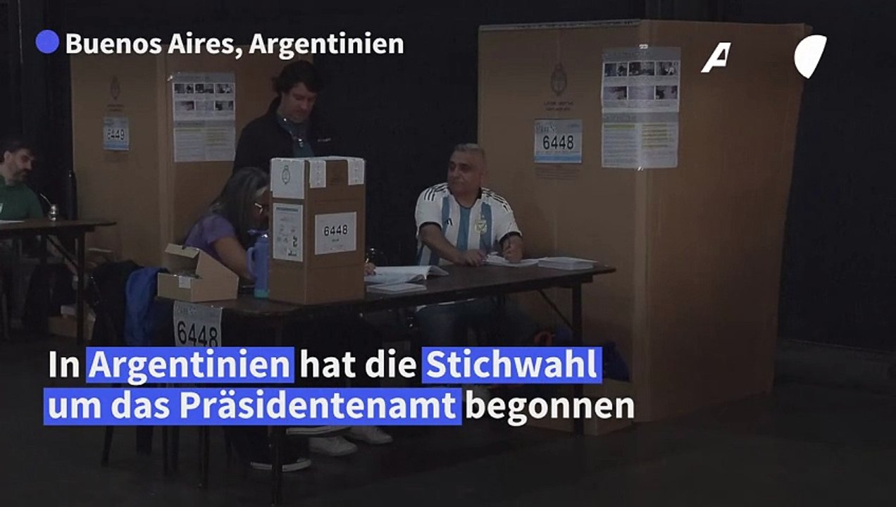 Stichwahl um Präsidentenamt in Argentinien begonnen