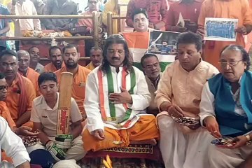 भारत की जीत के लिए खजराना गणेश मंदिर में हवन