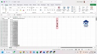 How to calculate monthly expected return and annual expected return of stocks in excel
