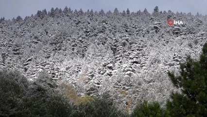Kuzey Ege’de mevsimin ilk karı yağdı