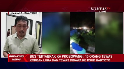 Breaking News! Bus Tertabrak KA Probowangi di Lumajang, 10 Korban Dinyatakan Tewas di Tempat