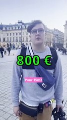 Un appart de 800€ à paris  Profession ： Cadreur