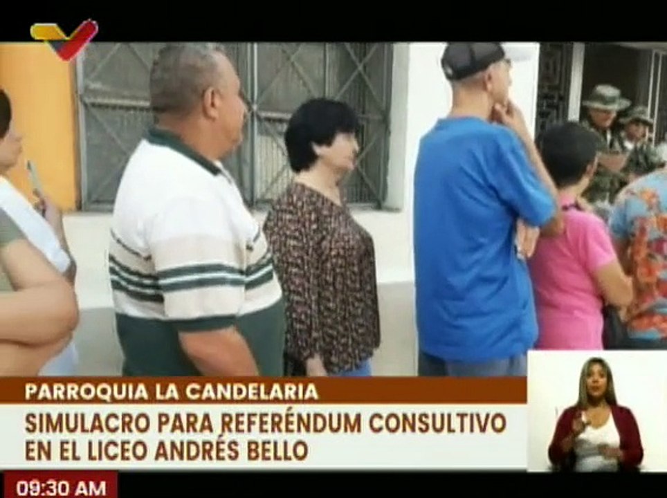 Caracas | Desde el Liceo Andrés Bello los ciudadanos invitan a participar en el simulacro electoral