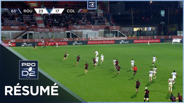 PRO D2 Saison 2023-2024 J11 - Résumé Rouen Normandie Rugby-Colomiers Rugby