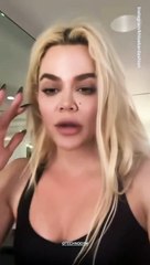 Khloe Kardashian breaks a sweat during a morning workout