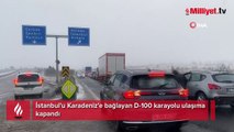 İstanbul'u Karadeniz'e bağlayan D-100 karayolu ulaşıma kapandı