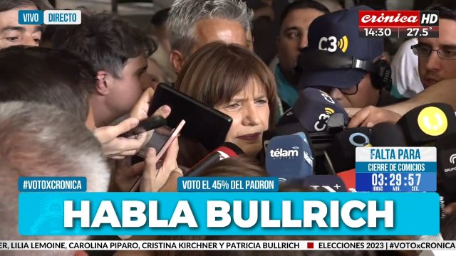 Patricia Bullrich emitió su voto alertó sobre un posible fraude