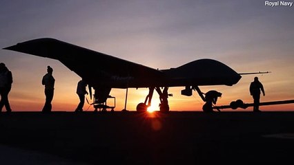 'Mojave' US drone takes flight from UK's Prince of Wales warship