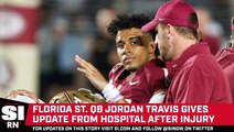 Florida State QB Jordan Travis Sends Message from Hospital