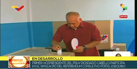 Primer Vicepresidente del PSUV participa en simulacro del referéndum sobre el Esequibo