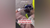 VALENTINO ROSSI ENSEÑA a SU HIJA a MONTAR EN MOTO