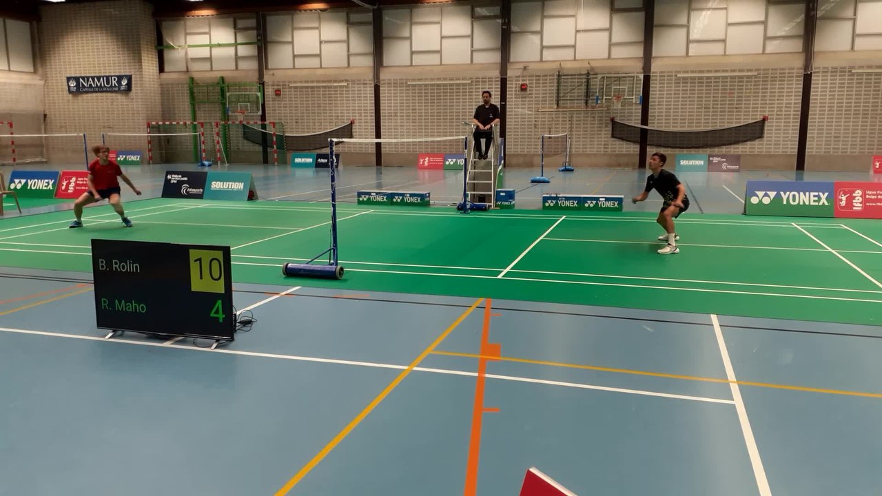 Badminton : Baptiste Rolin en action