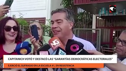 Capitanich votó y destacó las “garantías democráticas electorales”