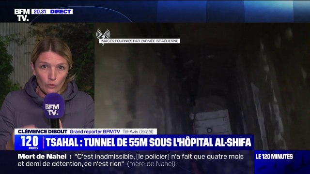 Gaza: l'armée israélienne publie une vidéo montrant un tunnel de 55 mètres sous l'hôpital Al-Shifa, tunnel qu'elle attribue au Hamas