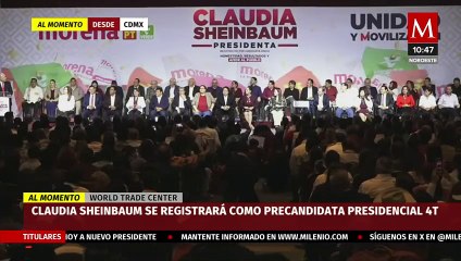 "Con Claudia, este país tendrá continuidad": Dirigente del PT durante registro de Sheinbaum