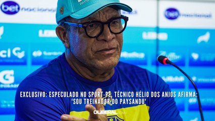 Exclusivo: Especulado no Sport-PE, técnico Hélio dos Anjos afirma: 'sou treinador do Paysandu'