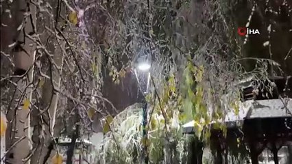 Karlıova'da beklenen kar yağışı başladı