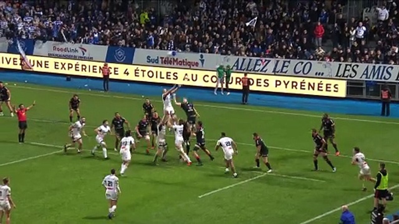 TOP 14 - Essai de Wilfrid HOUNKPATIN (CO) - Castres Olympique - Stade Toulousain - Saison 2023-2024