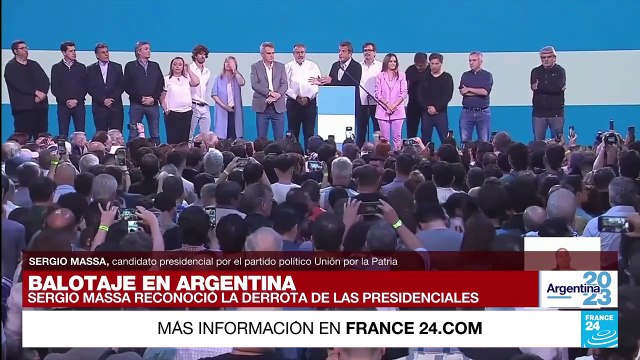 Sergio Massa: “Los resultados no son los que esperábamos. Javier Milei es el presidente”