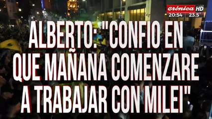 Alberto Fernández: "Confió en que mañana empiezo a trabajar con Milei"