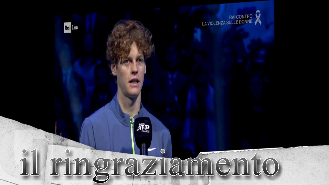 ringraziamento finale di sinner  -ATP Finals 2023-