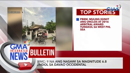 NDRRMC: 9 na ang nasawi sa magnitude 6.8 na lindol sa Davao Occidental | GMA Integrated News Bulletin