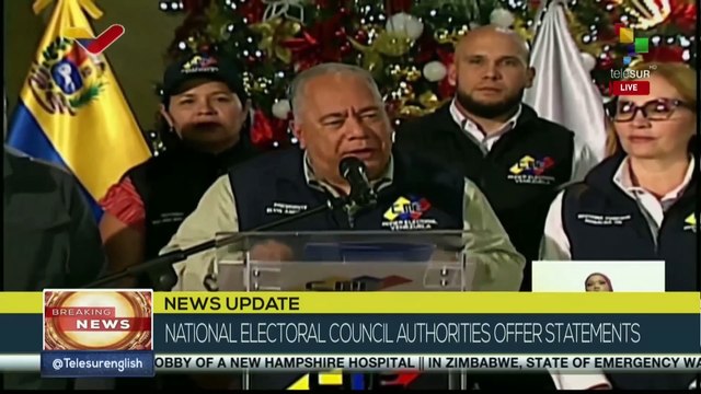 Nacional Electoral Council authorities offer statements