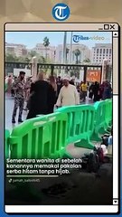 Viral Video 2 Turis Wanita Tanpa Hijab Ingin Masuk ke Masjid Nabawi, Begini Reaksi Petugas