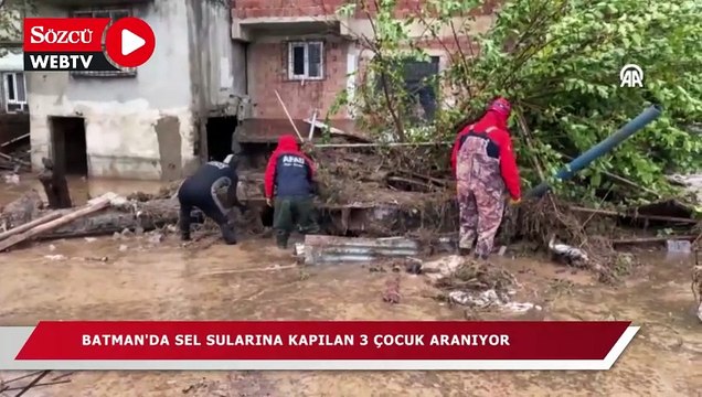 Batman'da sel sularına kapılan 3 çocuk aranıyor