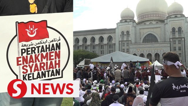 Protest at Palace of Justice ahead of Kelantan syariah criminal enactment ruling