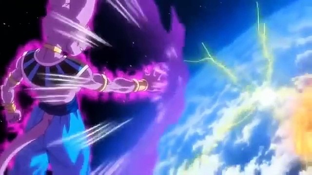 Vegeta catches Goku, Beerus gets tired,with SSJ God Goku, Goku vs Beerus English Dub super saiyan