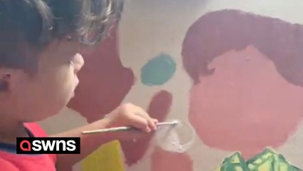 "I let my baby scribble on the walls - he's now a talented young artist"