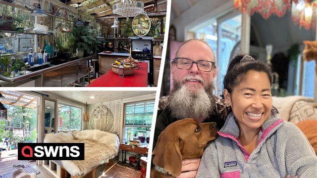 We sold all our belongings to move into an off-grid shed in the woods - it means we're debt-free