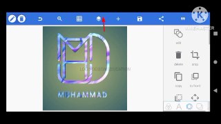MUHAMMAD Name logo design in pixellab in mobile_A name logo design