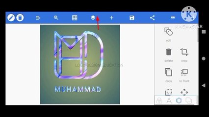 MUHAMMAD Name logo design in pixellab in mobile_A name logo design