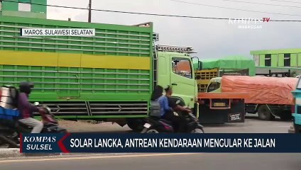 Solar Langka, Antrean Kendaraan Mengular ke Jalan