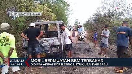 Mobil Bermuatan BBM Terbakar Diduga Akibat Korsleting