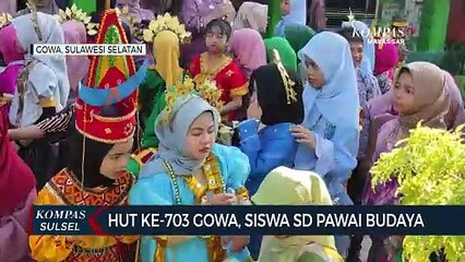 HUT Ke-703 Gowa, Siswa SD Pawai Budaya
