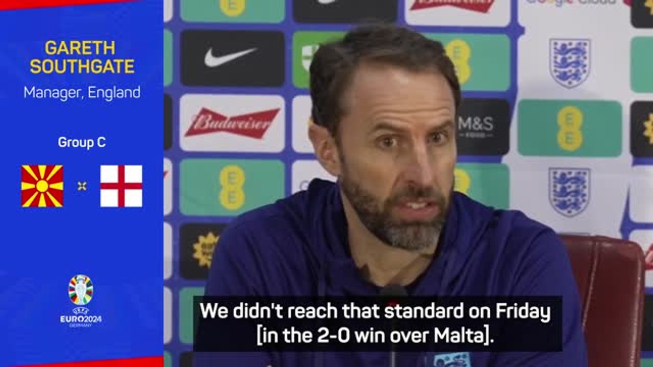Southgate calls for higher standards from England