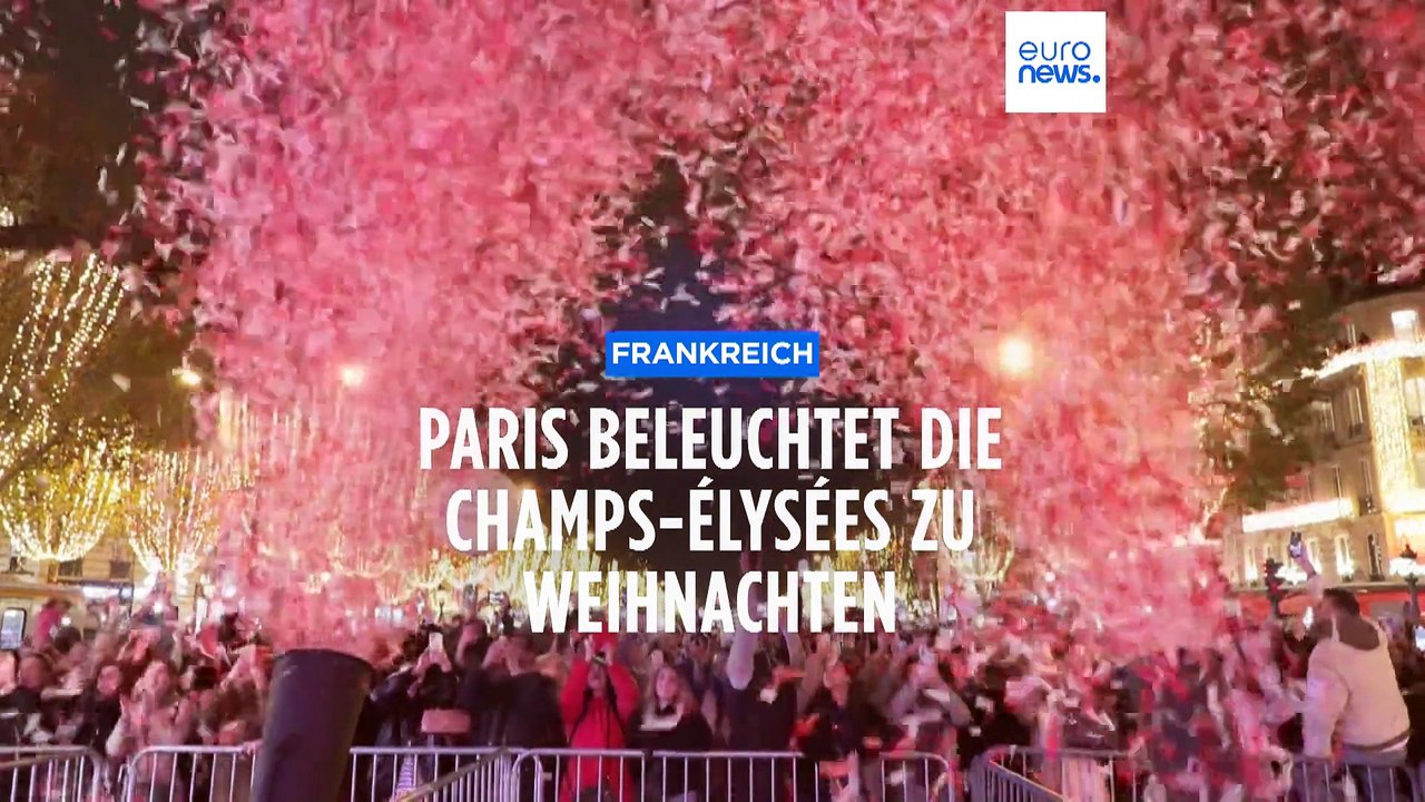 Weihnachten in Paris: Die Champs-Elysées erstrahlen in leuchtenden Farben