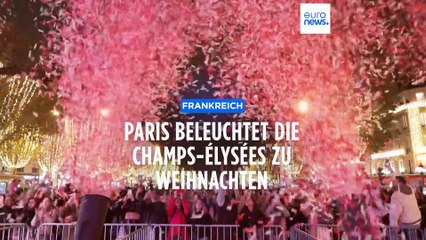 Weihnachten in Paris: Die Champs-Elysées erstrahlen in leuchtenden Farben