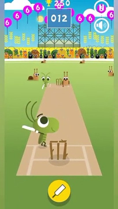 Google Doodle Cricket Game Play Scored 95 Runs 11 Sixes