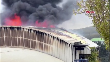 ARNAVUTKÖY'DE FABRİKA YANGINI-1