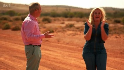 I’m A Celebrity’s Josie Gibson takes Brexit swipe at Nigel Farage as pair meet for first time